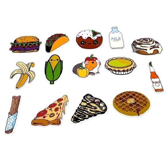 NWT Wool + Pepper Co. FOODIE Sticker Pack (33 stickers) - Picture 1 of 3